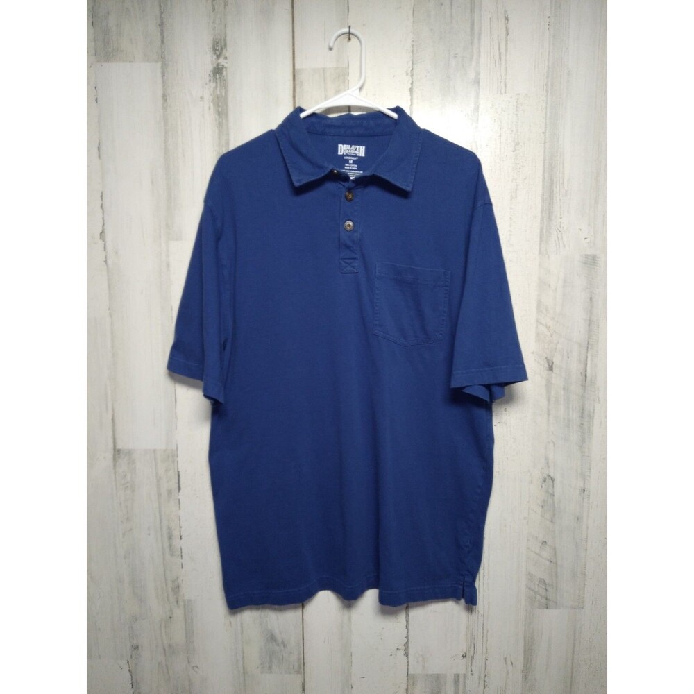 Duluth Trading Shirt Mens Medium Blue Longtail T Outdoor Cotton Casual Adult